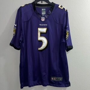 Baltimore Ravens Joe Flacco #5 Men’s Large Polyester NFL Nike Footballl Jersey